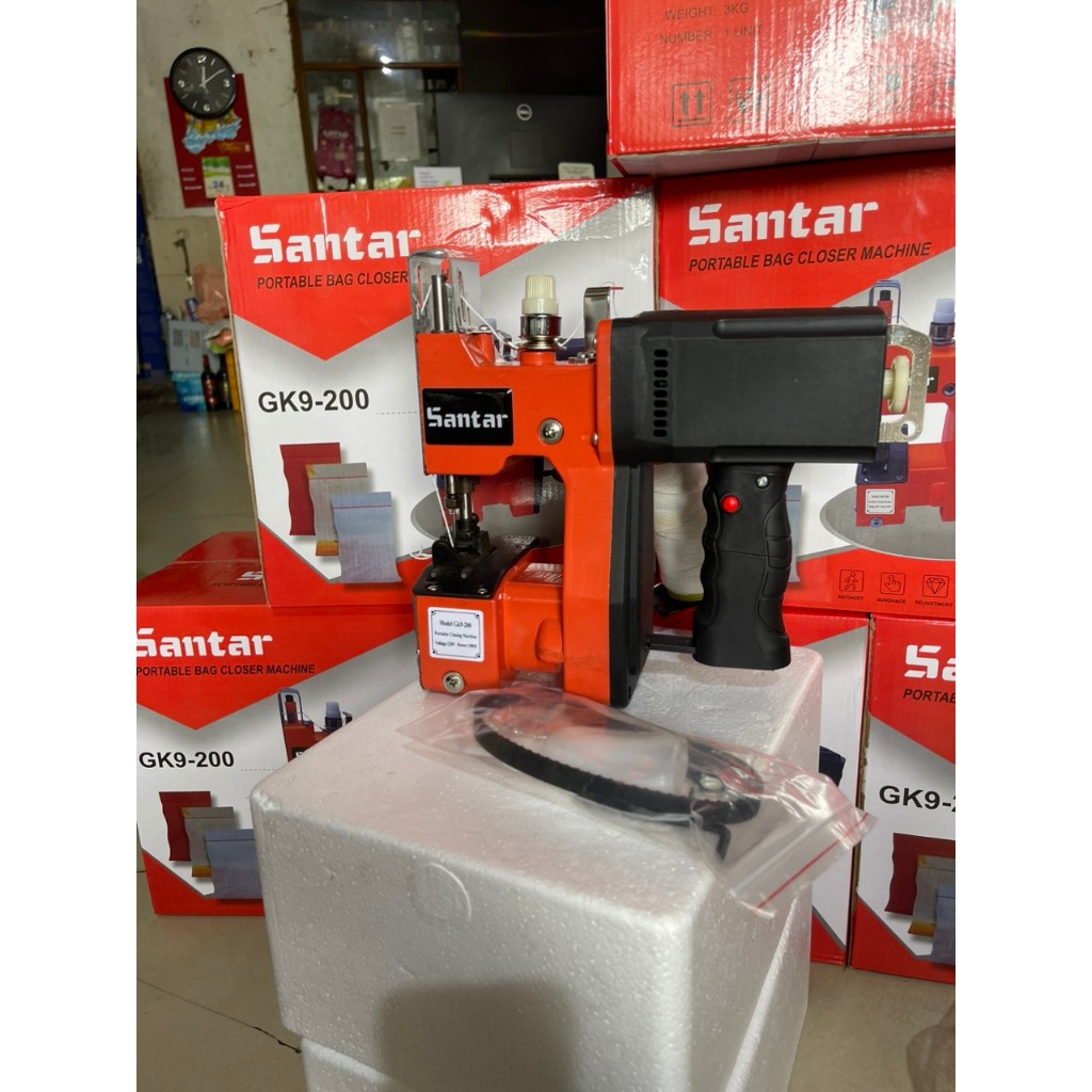 Máy May Bao Bì SANTA GK9-200 – Máy Khâu Bao Chính Hãng, Khâu Bao Tải, Bao PP, Tặng Vỉ Kim & 1 Cuộn Chỉ Phụ Kiện