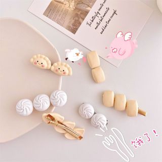 [🔥XƯỞNG SALE SẬP SÀN🔥] Kẹp Tóc Hình Bánh Bao, Bánh Màn Thầu, Xiên Que Vui Nhộn