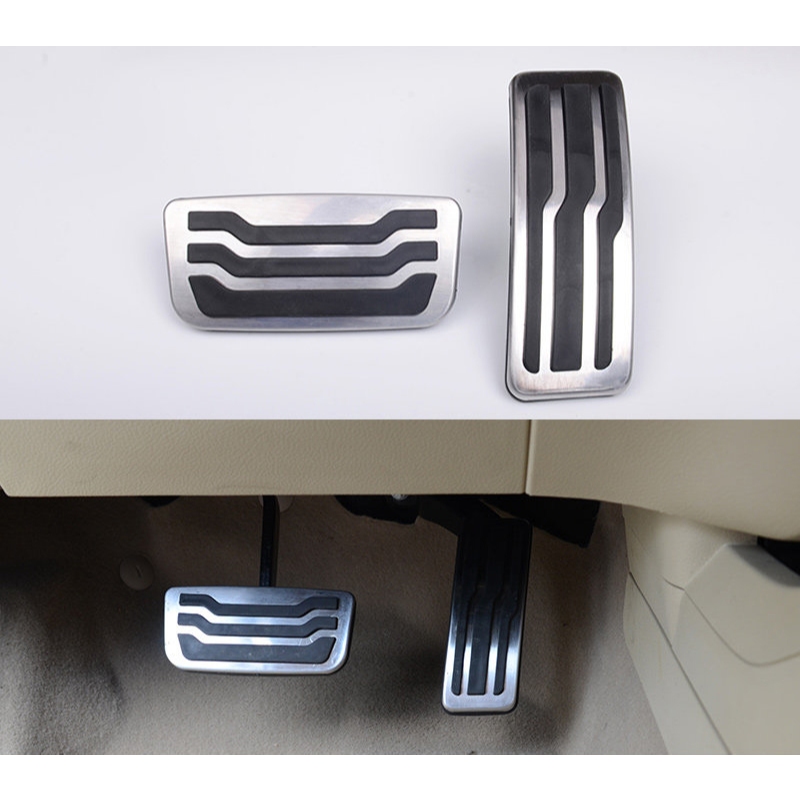 Ốp chân ga, Ốp chân phanh xe Ford Everest, Ranger 2017-2024 .CHẤT LIỆU INOX bọc cao su cao cấp