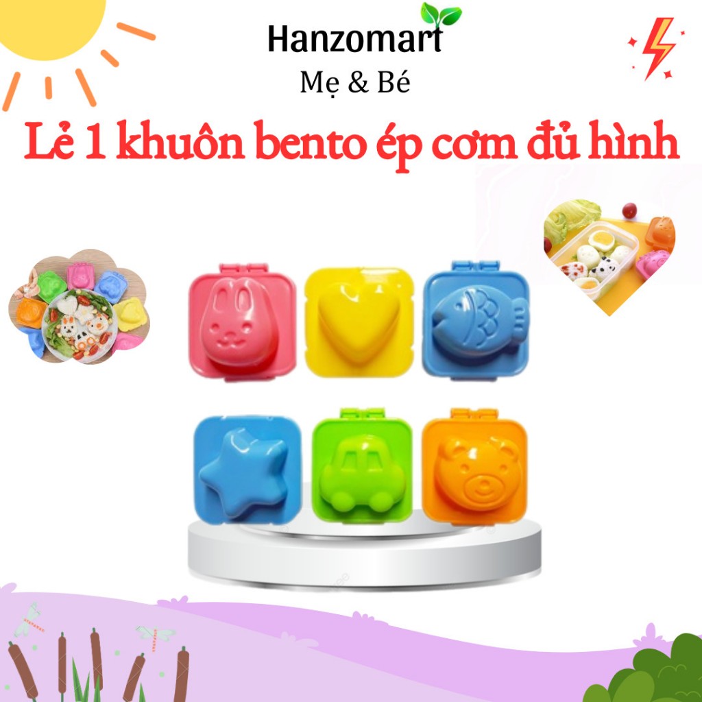 Khuôn cơm bento ép cơm làm đậu hũ cho bé ăn dặm