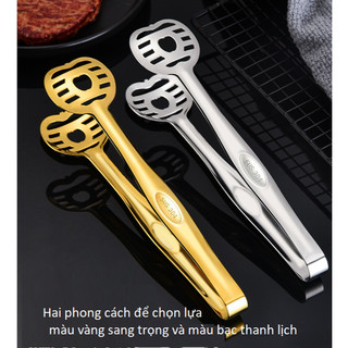 INOX 304 Kẹp Táo Gắp Thức Ăn, Đồ Nướng BBQ Bánh Mì, Bít Tết, Thép Không Gỉ , Mẫu Mới Bền Đẹp