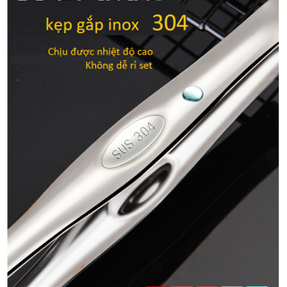 INOX 304 Kẹp Táo Gắp Thức Ăn, Đồ Nướng BBQ Bánh Mì, Bít Tết, Thép Không Gỉ , Mẫu Mới Bền Đẹp