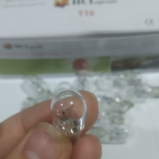 Hộp 10 Bóng đèn Halogen T10, bóng đèn sợi đốt T10 màu trắng điện 12v 24v.