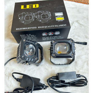 Đèn led bi trợ sáng, Đèn led bi mắt vuông siêu sáng dành cho ô tô, xe máy (1 chiếc)