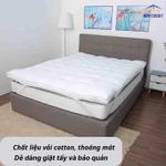 Nệm Topper Lông Vũ Nhân Tạo Chuẩn 5 Sao Bảo Hành 12 Tháng Rất Nhiều Size Để Khách Dễ Dàng Chọn Lựa Cho Các Khách Sạn — ảnh 7