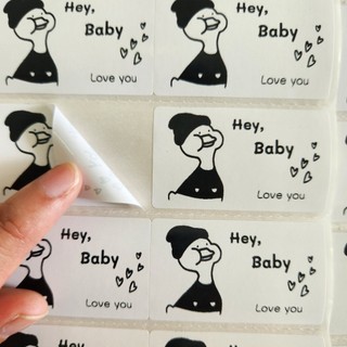 Set 50 tem dán trang trí cute, dễ thương hộp gói hàng, kích thước 5x3cm, có sẵn keo dán