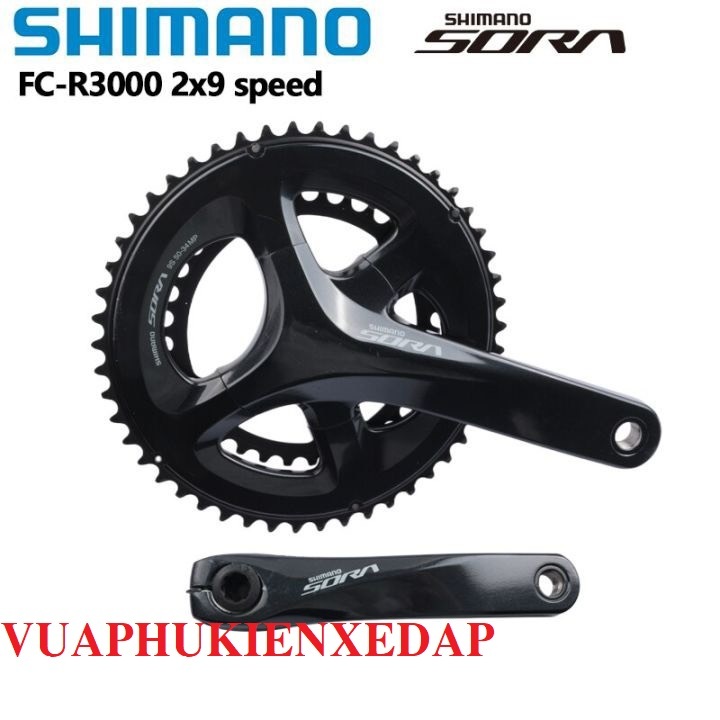 Bộ đùi đĩa Shimano Sora R3000 34-50T 2x9S Chính hãng | Shopee Việt Nam