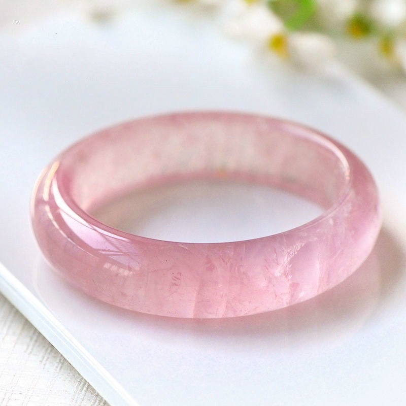 Ảnh Vòng Tay Thạch Anh Hồng Bản Liền Lắc Tay Phong Thủy Sang Trọng - Ngọc Trai Trường Thịnh 3
