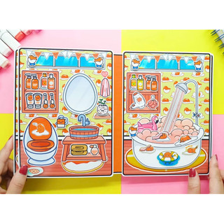 Đồ chơi bóc dán Ngôi nhà Trứng Gudetama - Búp bê giấy Tocaboca