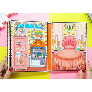 Đồ chơi bóc dán Ngôi nhà Trứng Gudetama - Búp bê giấy Tocaboca