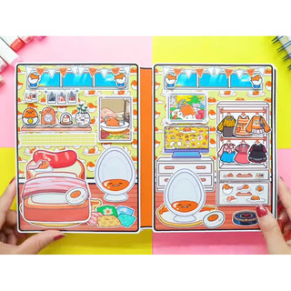Đồ chơi bóc dán Ngôi nhà Trứng Gudetama - Búp bê giấy Tocaboca