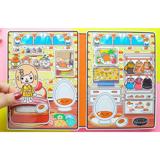 Đồ chơi bóc dán Ngôi nhà Trứng Gudetama - Búp bê giấy Tocaboca