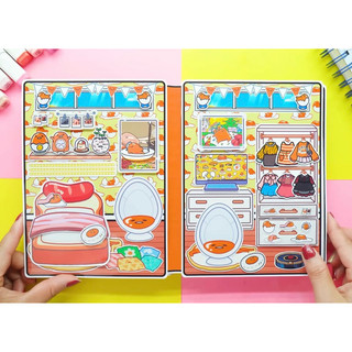 Đồ chơi bóc dán Ngôi nhà Trứng Gudetama - Búp bê giấy Tocaboca
