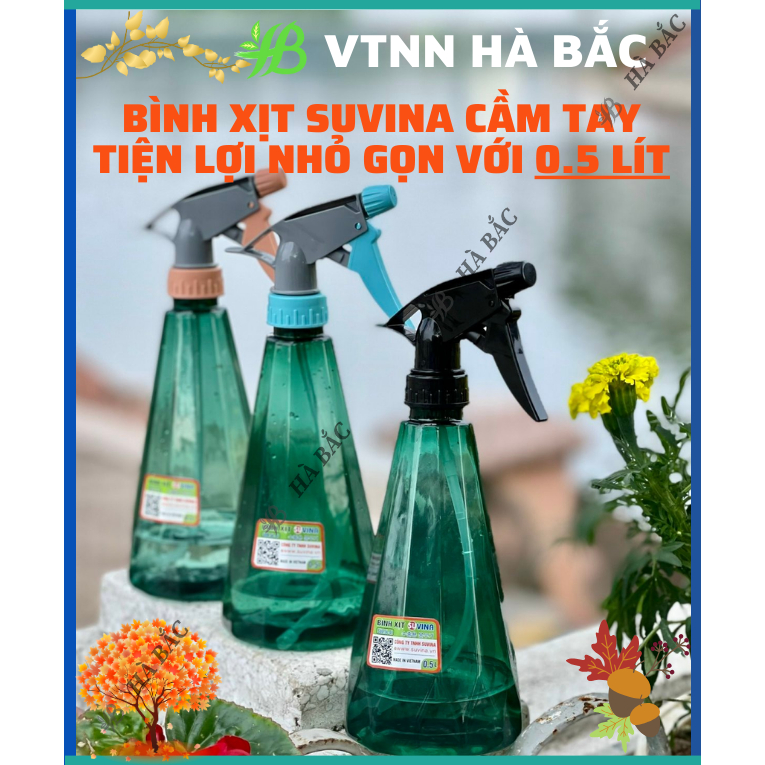 Bình xịt tay tưới cây 0.5 Lít Suvina - Công nghệ Nhật Bản [Hàng chính hãng]