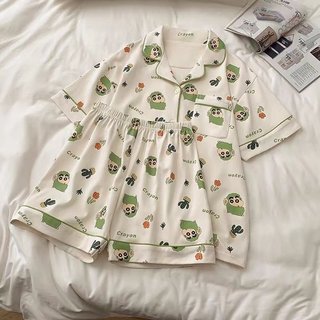 Bộ Ngủ, Đồ Ngủ Pijama Set Mặc Nhà Bò Sữa Dáng Cộc NASU MAY