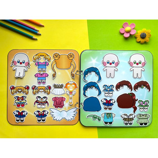 Đồ chơi Bộ sưu tập búp bê giấy Thuỷ Thủ mặt trăng - Búo bê giấy Pighabdmade