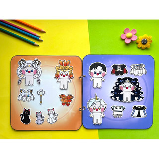 Đồ chơi Bộ sưu tập búp bê giấy Thuỷ Thủ mặt trăng - Búo bê giấy Pighabdmade