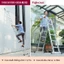 Thang nhôm gấp 4 đoạn 3.5M- 4.5M xếp gọn FUJIHOME Nhập khẩu, thang chữ A, M gấp gọn đa năng chốt khoá an toàn chính hãng