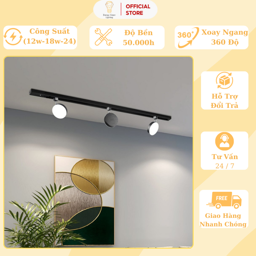 Ảnh Đèn Rọi - Đèn Rọi Ray Tản Sáng Rộng (12W-18W-24W) Energy Green Lighting - DCB-6024 - Trang Trí Shop - Phòng Khách 1
