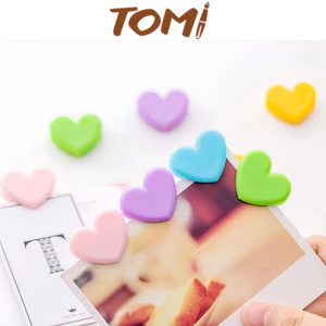 Kẹp Giấy Nhựa Trái Tim Siêu Dễ Thương TOMI 219