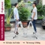 Thang nhôm gấp 4 đoạn 3.5M- 4.5M xếp gọn FUJIHOME Nhập khẩu, thang chữ A, M gấp gọn đa năng chốt khoá an toàn chính hãng