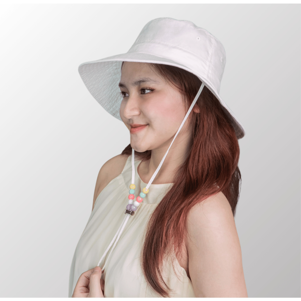 Mũ Nón Bucket VÀNH TO PHỐI HẠT Pastel Pastelish-Phong Cách Hàn Quốc