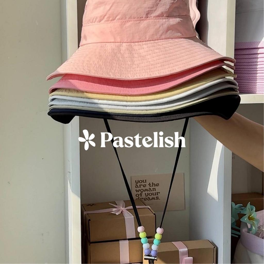 Mũ Nón Bucket VÀNH TO PHỐI HẠT Pastel Pastelish-Phong Cách Hàn Quốc
