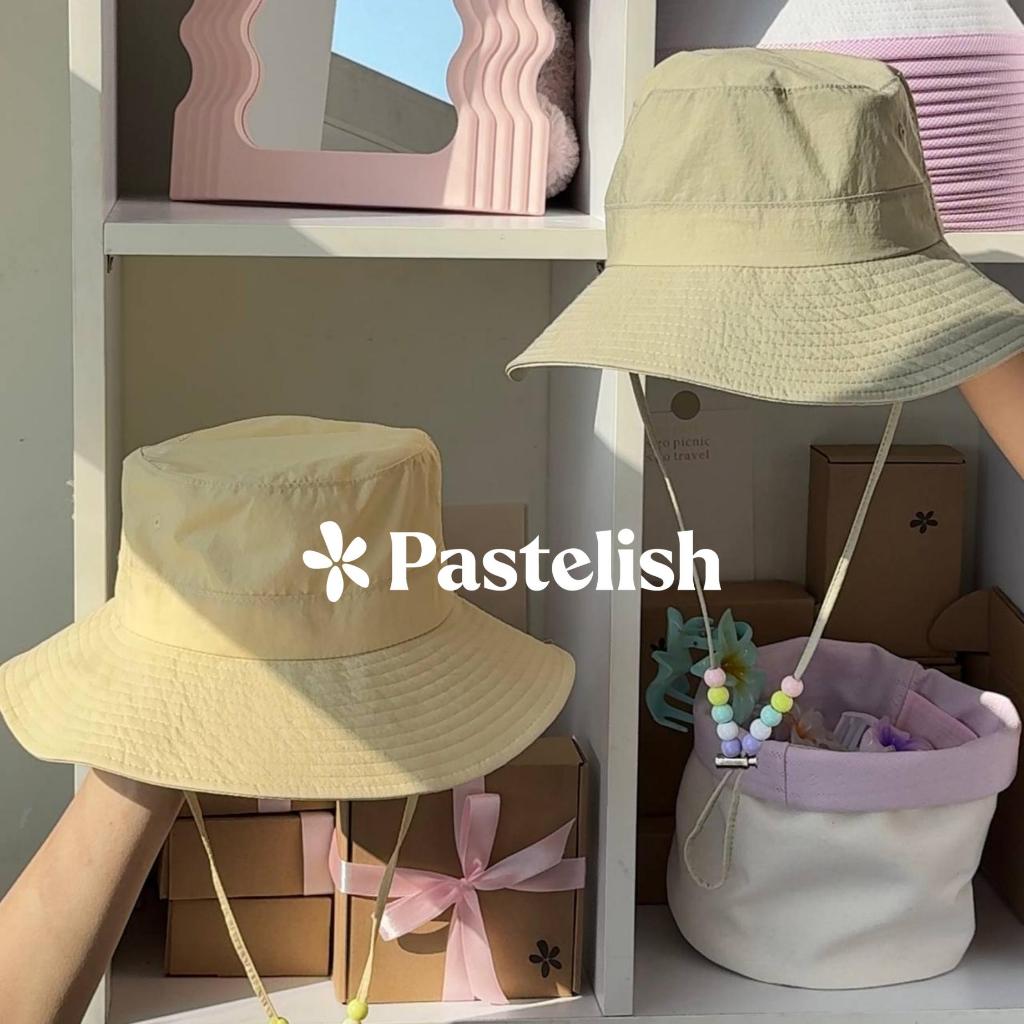 Mũ Nón Bucket VÀNH TO PHỐI HẠT Pastel Pastelish-Phong Cách Hàn Quốc
