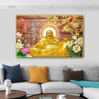Bộ Tranh Treo Tường, Treo Tết 2024 Tài Lộc, Cây Kim Tiền in Uv 5D Tráng Gương Cao Cấp TL