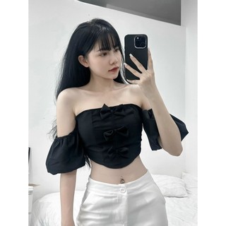 Áo nữ thời trang Nơ dáng crop Sexy New