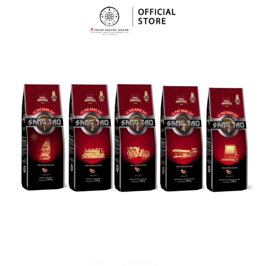 Cà phê Trung Nguyên Sáng Tạo 1 2 3 4 5 gói 340g Cà phê pha phin