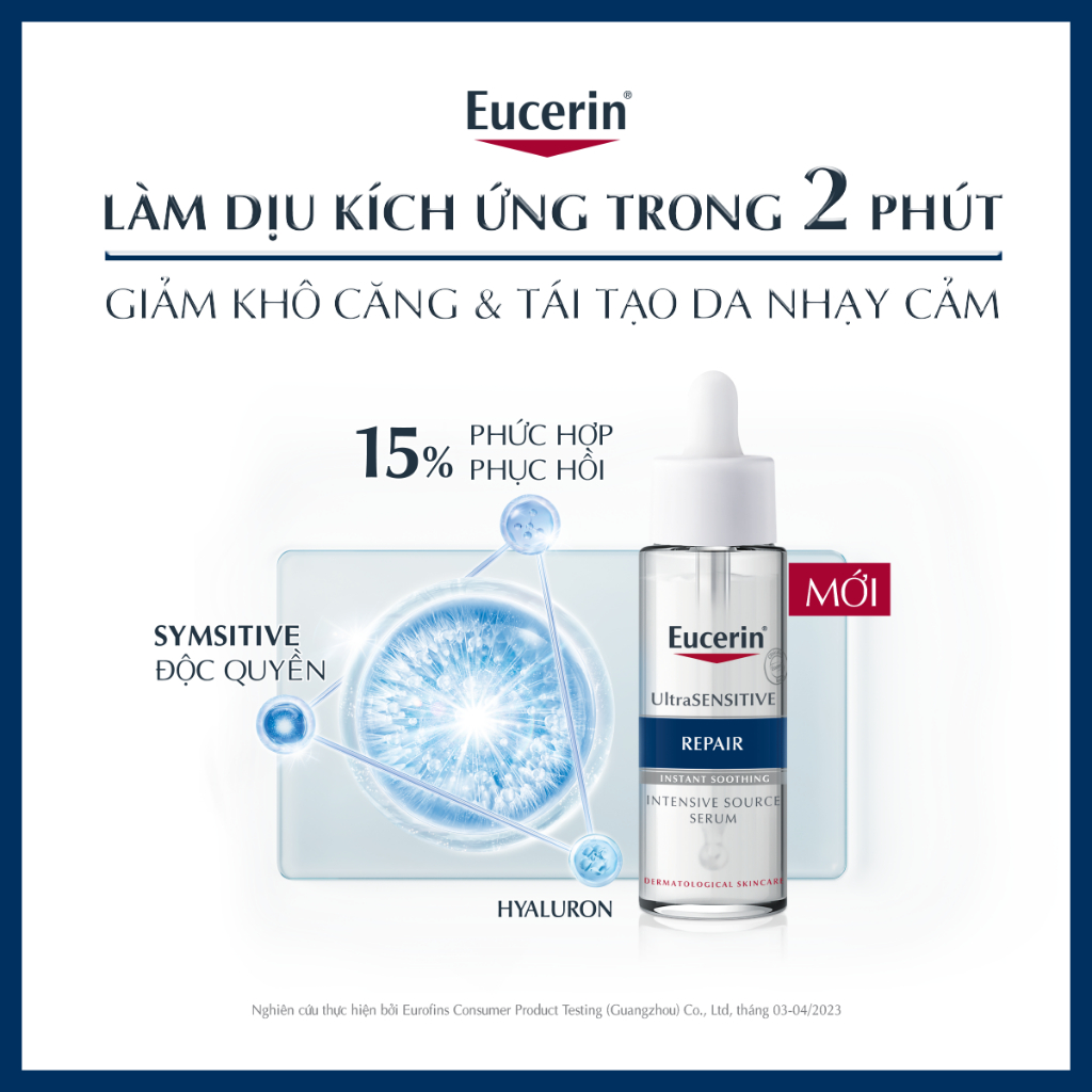 Ảnh Tinh chất phục hồi & tái tạo da nhạy cảm Eucerin UltraSENSITIVE Repair Serum 30ml 3