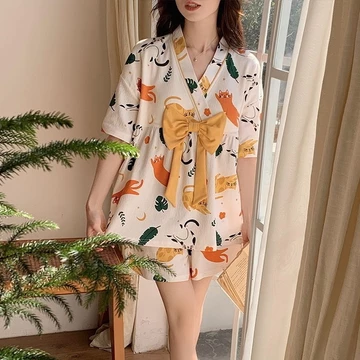 {Có Sẵn} Bộ Ngủ Cộc BC16 Vàng Đồ Ngủ Nữ Có Đệm Ngực Đồ Ngủ Nữ, Đồ Ngủ Cute, Bộ Ngủ Cộc, Bộ Đồ Ngủ Nữ Cộc, Set Ngủ Cộc
