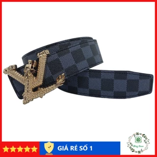 Dây lưng nam LV rồng cao cấp Thắt lưng nam LV Dây nịt da thời trang mặt kim loại trẻ trung LVR01