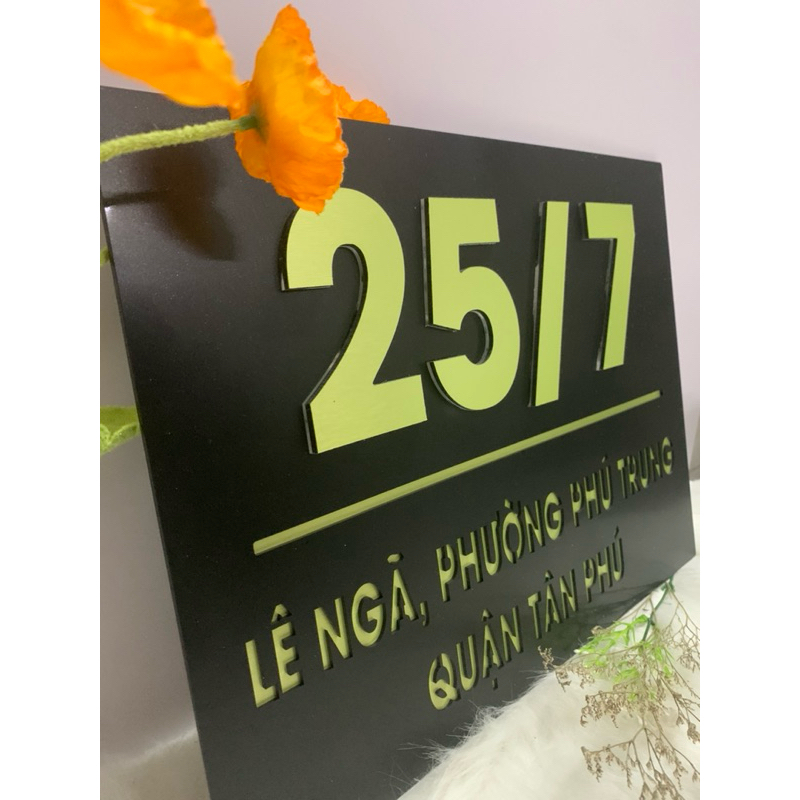 Bảng, biển số nhà Alu phũ nhôm số nổi 2 lớp sang trọng cao cấp. thiết kế theo yêu cầu