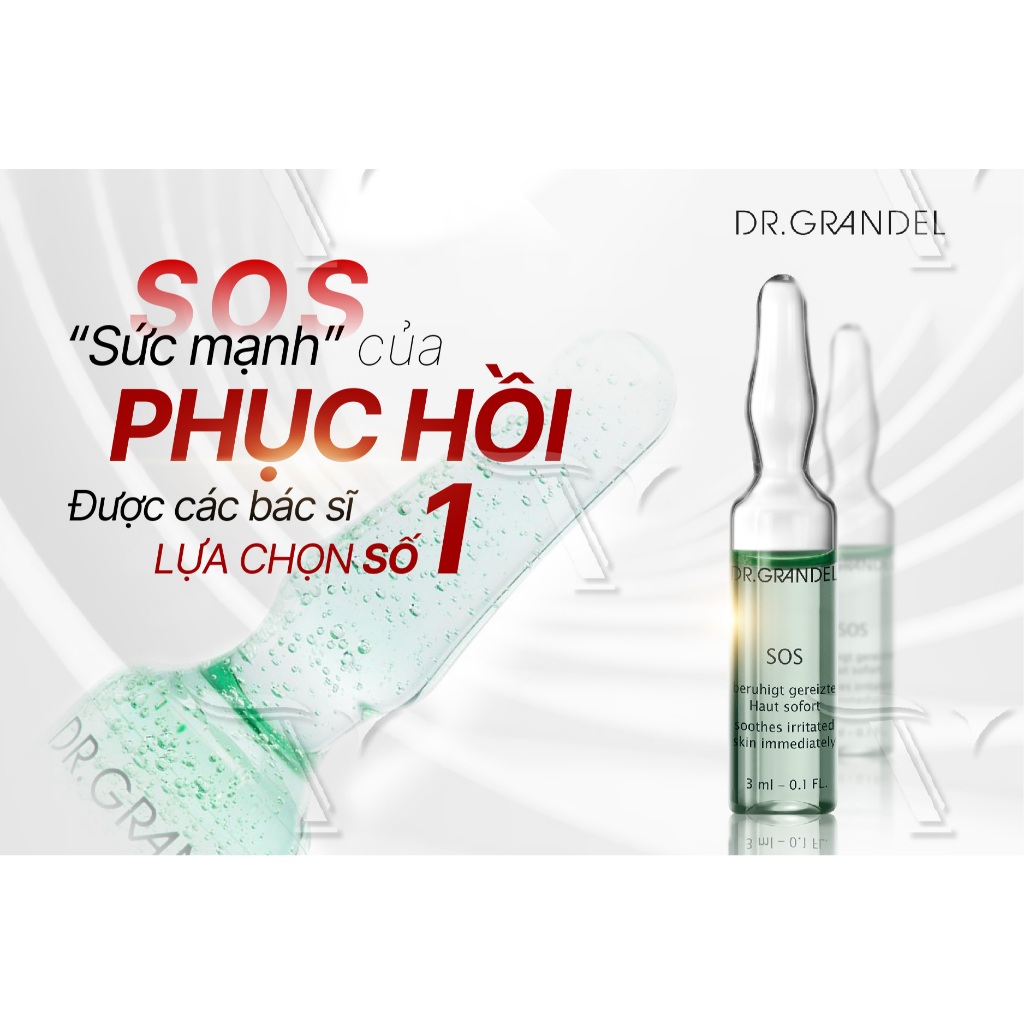 Tinh Chất Cấp Cứu Làn Da Dr. Grandel  , Giảm Kích Ứng Tức Thì , SOS Ampoule  9ml