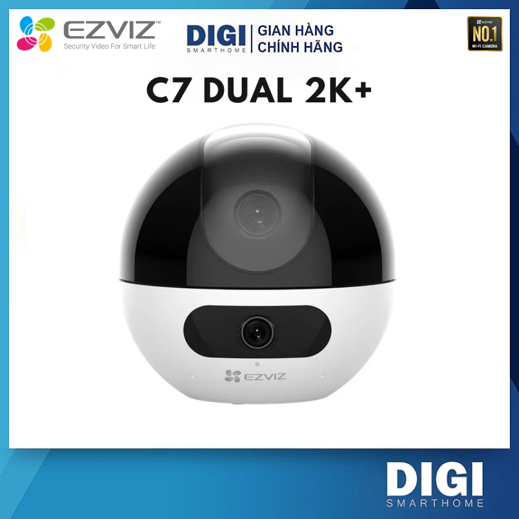 Camera Wifi EZVIZ 2 Mắt C7 DUAL 8MP 2K+ (4MP + 4MP)Trong Nhà Cao Cấp ...