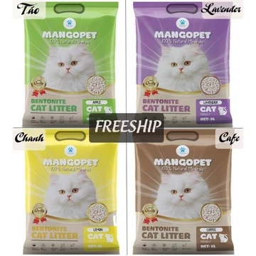 Cát đất sét Mango, Lumina vệ sinh cho mèo siêu vón, khử mùi tốt, cát vệ sinh cho mèo