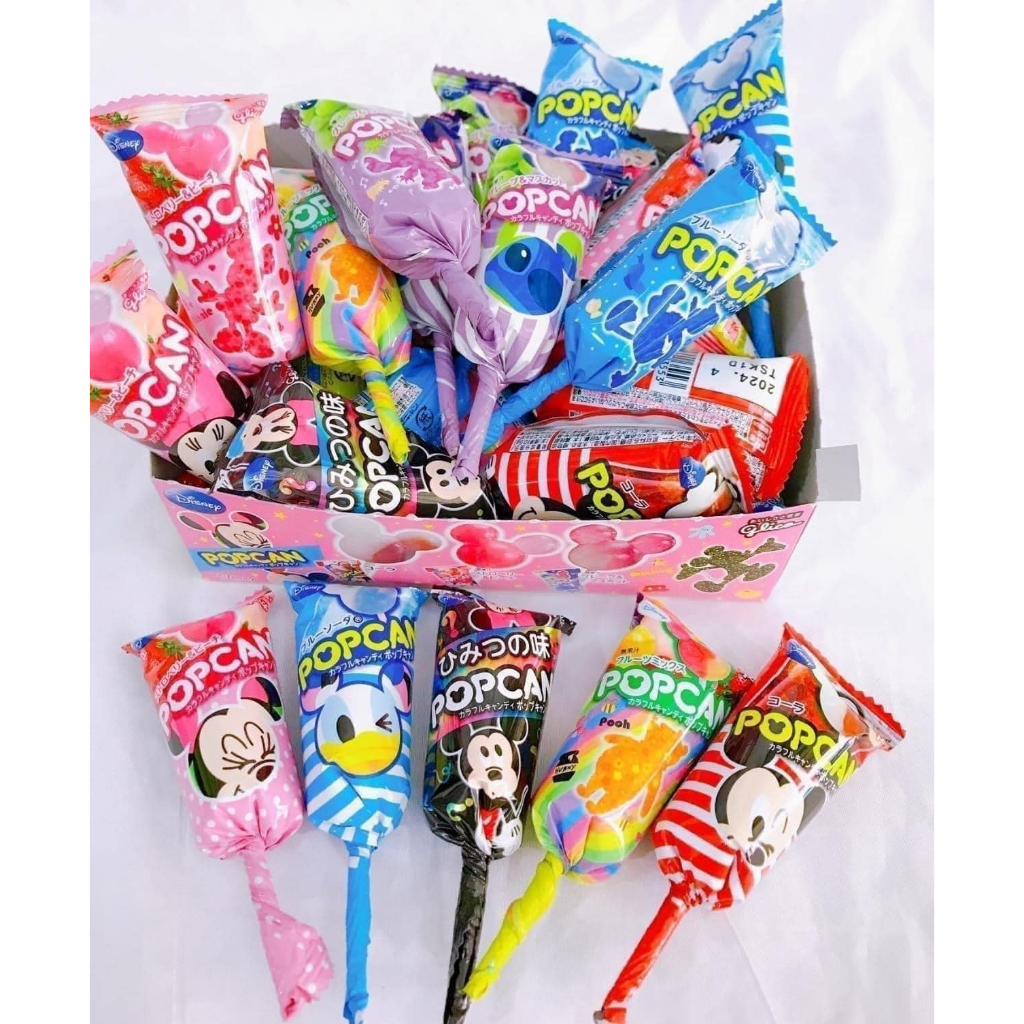 Kẹo mút Popcan Glico hình chuột mickey Tibongstore (Nhật Bản)