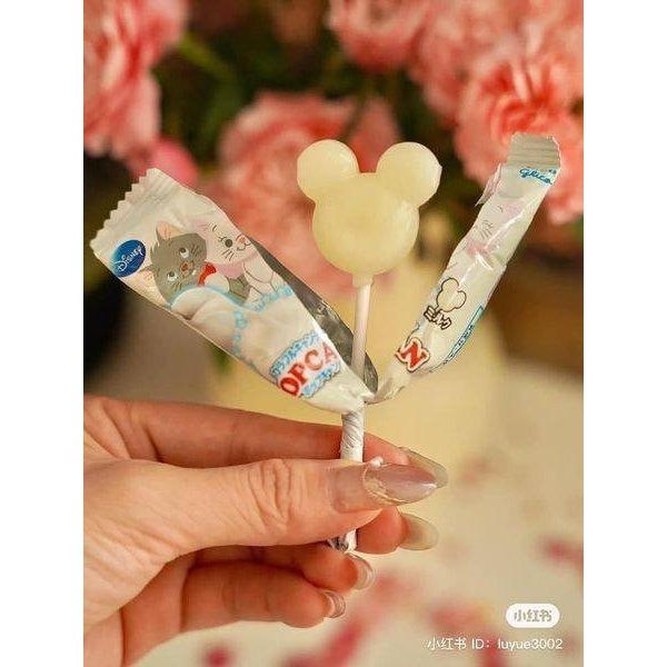 Kẹo mút Popcan Glico hình chuột mickey Tibongstore (Nhật Bản)