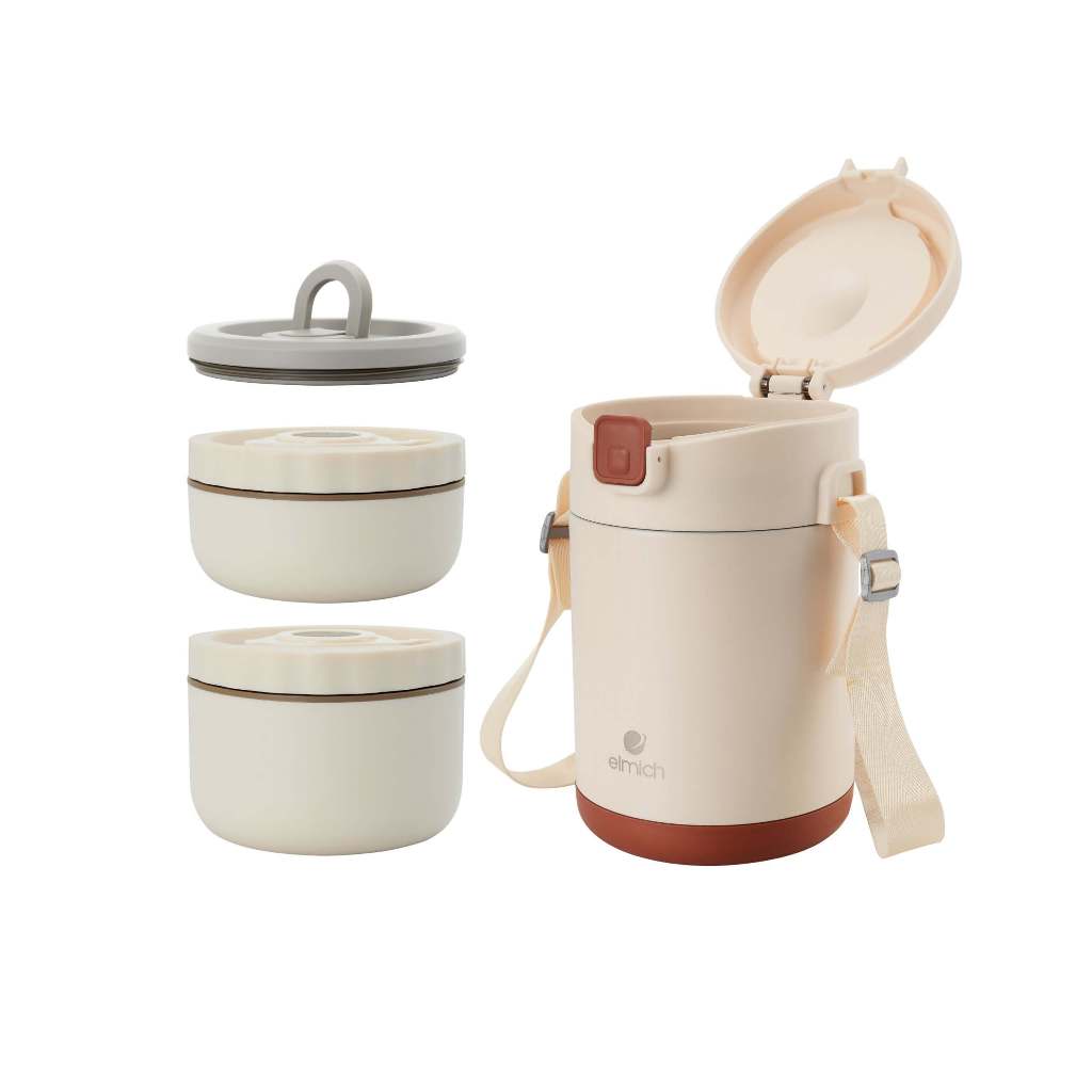 Hộp cơm giữ nhiệt inox 304 Elmich dung tích 1.6L EL8344 ( Kèm túi đựng giữ nhiệt )