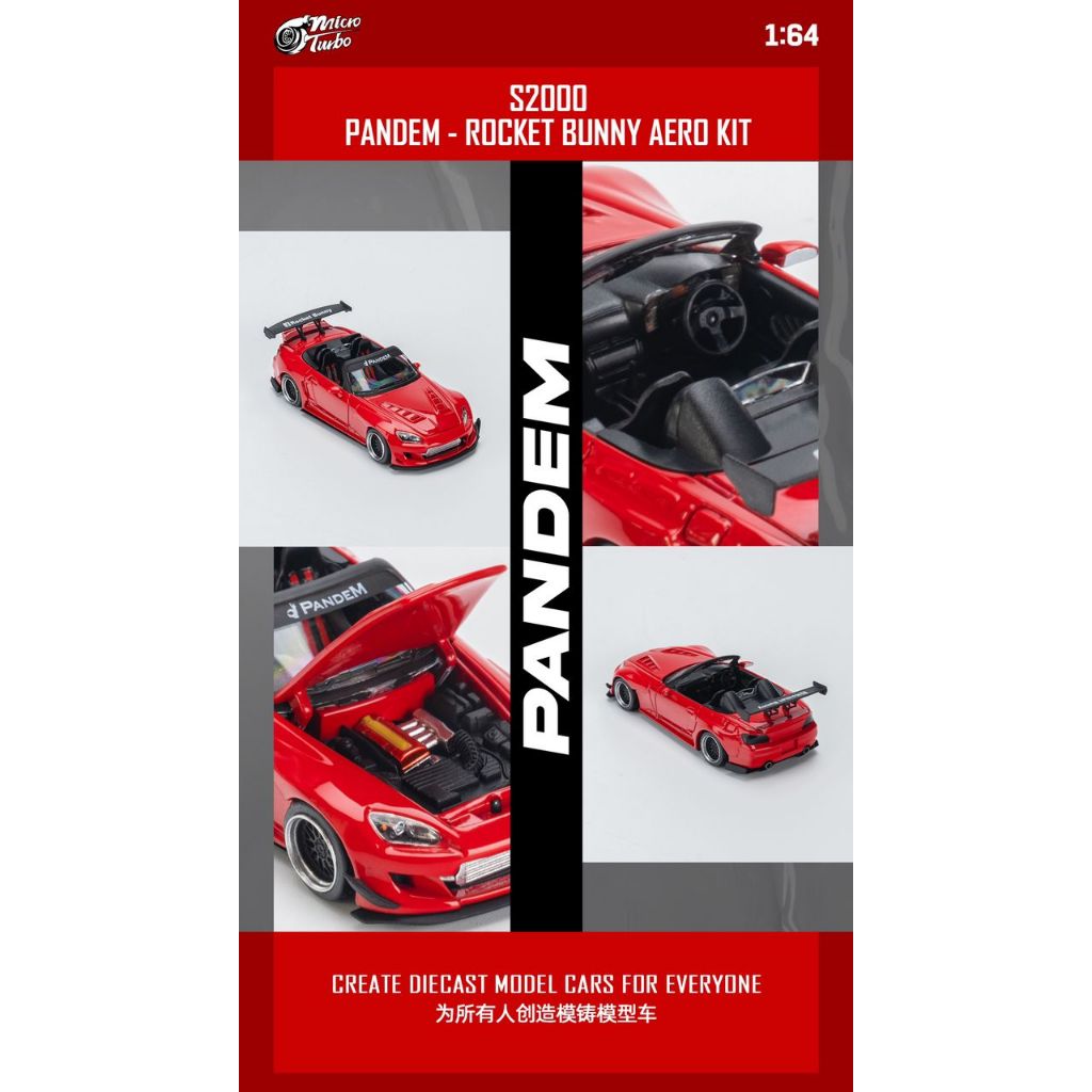 MÔ HÌNH 1:64 MICRO TURBO - Honda S2000 Rocket Bunny Red | Shopee Việt Nam