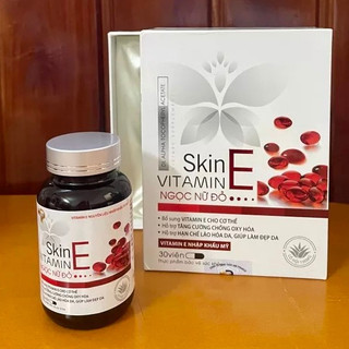Vitamin E đỏ, Skin vitamin E Ngọc Nữ Đỏ, viên uống làm đẹp da, sáng da, mờ nám, cân bằng nội tiết, ngăn ngừa lão hóa da