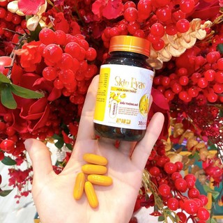 Tinh dầu hoa anh thảo SKIN EVAS, viên uống cải thiện nội tiết tố nữ, hỗ trợ làm đẹp da, ngăn ngừa lão hóa da, hộp 30v