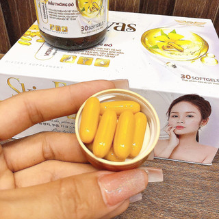 Tinh dầu hoa anh thảo SKIN EVAS, viên uống cải thiện nội tiết tố nữ, hỗ trợ làm đẹp da, ngăn ngừa lão hóa da, hộp 30v