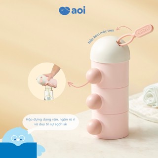 Hộp trữ sữa bột Aoi Luna (3 ngăn) cho bột bên trong luôn khô ráo, không bị ẩm mốc, an toàn cho bé
