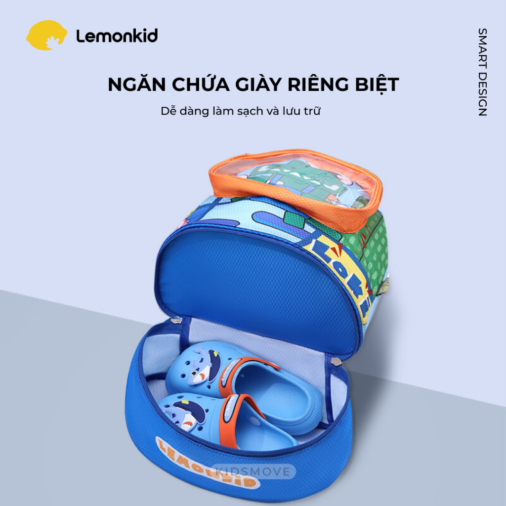 Ảnh Túi đựng đồ bơi cho bé du lịch, thể thao 3D Lemonkid, chống nước, siêu nhẹ 220g, có ngăn để giày 3