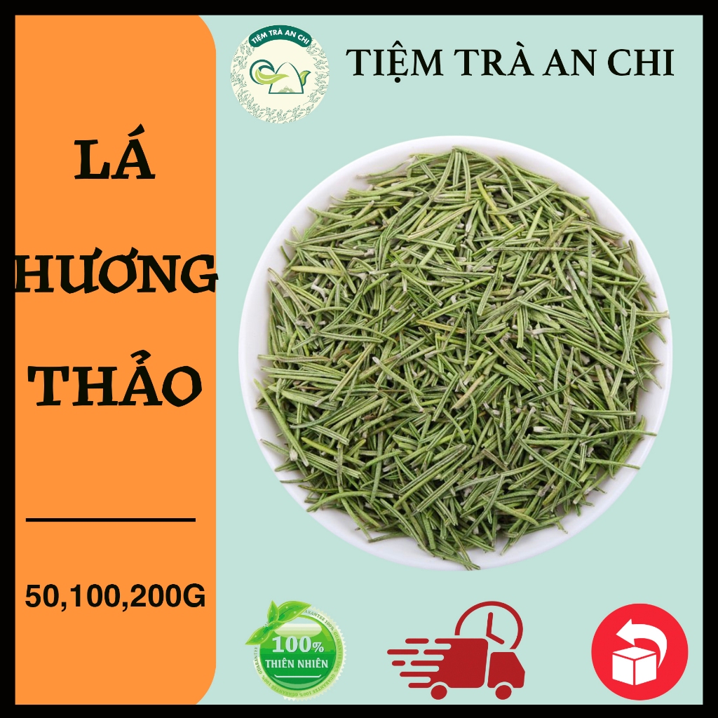 100g Trà Lá hương thảo Rosemary sấy lạnh xanh, đẹp, thơm