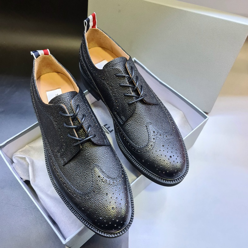 ⚡️[Hight Quality] Giày Tây Th.om Br Long Wing Brogue Derby - Màu Đen Trơn Thanh Lịch Phù Hợp Nam Nữ - Full Box TB Qccc