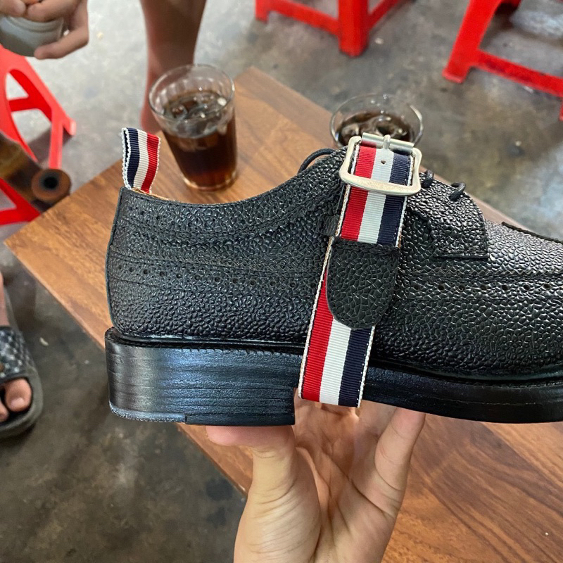 ⚡️[Hight Quality] Giày Tây Th.om Br Norwegian Split Derby Shoe - Điểm Nhấn Vạch Màu Quai Chéo Cao Cấp - Full Box TB Qccc